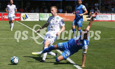 Fussball Testspiel. SK Austria Klagenfurt gegen SKN St. Poelten. Christopher Cvetko  (Klagenfurt). Welzenegg, am 15.7.2023.
Foto: Kuess
---
pressefotos, pressefotografie, kuess, qs, qspictures, sport, bild, bilder, bilddatenbank