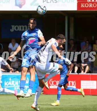 Fussball Testspiel. SK Austria Klagenfurt gegen SKN St. Poelten.   Andrew Irving (Klagenfurt). Welzenegg, am 15.7.2023.
Foto: Kuess



---
pressefotos, pressefotografie, kuess, qs, qspictures, sport, bild, bilder, bilddatenbank