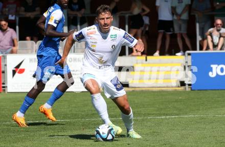 Fussball Testspiel. SK Austria Klagenfurt gegen SKN St. Poelten.  Christopher Wernitznig  (Klagenfurt). Welzenegg, am 15.7.2023.
Foto: Kuess



---
pressefotos, pressefotografie, kuess, qs, qspictures, sport, bild, bilder, bilddatenbank