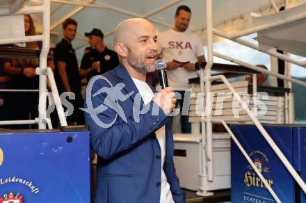 Fussball Bundesliga. Kick off, SK Austria KLagenfurt.  Guenther Gorenzel . KLagenfurt, am 18.7.2023.
Foto: Kuess



---
pressefotos, pressefotografie, kuess, qs, qspictures, sport, bild, bilder, bilddatenbank