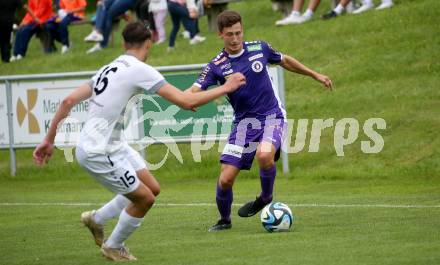 Fussball Bundesliga. Testspiel. ASKOE Koettmannsdorf gegen SK Austria Klagenfurt.  Till Schumacher (Austria KLagenfurt). Koettmannsdorf, am 19.7.2023.
Foto: Kuess



---
pressefotos, pressefotografie, kuess, qs, qspictures, sport, bild, bilder, bilddatenbank