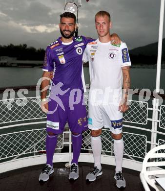 Fussball Bundesliga. Kick off, SK Austria KLagenfurt.  Kosmas Gkezos, Florian Jaritz . KLagenfurt, am 18.7.2023.
Foto: Kuess



---
pressefotos, pressefotografie, kuess, qs, qspictures, sport, bild, bilder, bilddatenbank