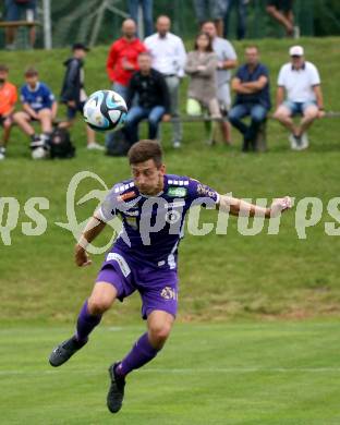 Fussball Bundesliga. Testspiel. ASKOE Koettmannsdorf gegen SK Austria Klagenfurt. Till Schumacher (Austria KLagenfurt). Koettmannsdorf, am 19.7.2023.
Foto: Kuess



---
pressefotos, pressefotografie, kuess, qs, qspictures, sport, bild, bilder, bilddatenbank