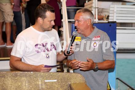 Fussball Bundesliga. Kick off, SK Austria KLagenfurt. Patrick Jochum, Trainer Peter Pacult  . KLagenfurt, am 18.7.2023.
Foto: Kuess



---
pressefotos, pressefotografie, kuess, qs, qspictures, sport, bild, bilder, bilddatenbank