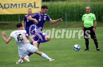 Fussball Bundesliga. Testspiel. ASKOE Koettmannsdorf gegen SK Austria Klagenfurt.  Andrew Irving (Austria KLagenfurt). Koettmannsdorf, am 19.7.2023.
Foto: Kuess



---
pressefotos, pressefotografie, kuess, qs, qspictures, sport, bild, bilder, bilddatenbank