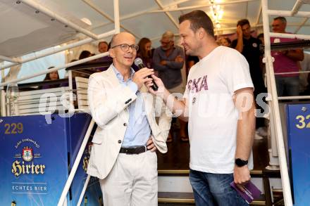 Fussball Bundesliga. Kick off, SK Austria KLagenfurt. Herbert Matschek, Patrick Jochum  . KLagenfurt, am 18.7.2023.
Foto: Kuess



---
pressefotos, pressefotografie, kuess, qs, qspictures, sport, bild, bilder, bilddatenbank