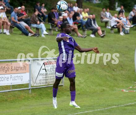 Fussball Bundesliga. Testspiel. ASKOE Koettmannsdorf gegen SK Austria Klagenfurt. Solomon Bonnah (Austria KLagenfurt). Koettmannsdorf, am 19.7.2023.
Foto: Kuess



---
pressefotos, pressefotografie, kuess, qs, qspictures, sport, bild, bilder, bilddatenbank