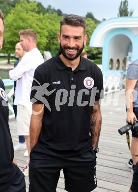 Fussball Bundesliga. Kick off, SK Austria KLagenfurt.   Kosmas Gkezos. KLagenfurt, am 18.7.2023.
Foto: Kuess



---
pressefotos, pressefotografie, kuess, qs, qspictures, sport, bild, bilder, bilddatenbank