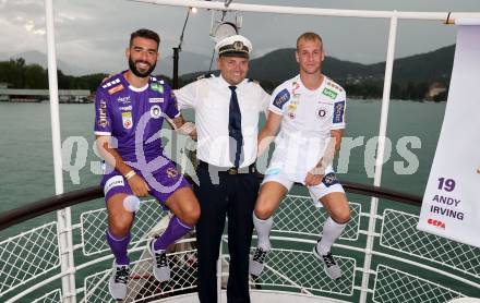 Fussball Bundesliga. Kick off, SK Austria KLagenfurt.  Kosmas Gkezos, Florian Jaritz . KLagenfurt, am 18.7.2023.
Foto: Kuess



---
pressefotos, pressefotografie, kuess, qs, qspictures, sport, bild, bilder, bilddatenbank