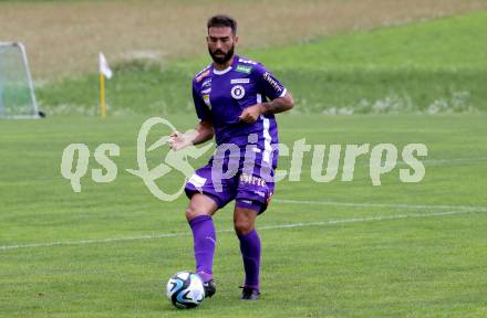 Fussball Bundesliga. Testspiel. ASKOE Koettmannsdorf gegen SK Austria Klagenfurt. Kosmas Gkezos (Austria KLagenfurt). Koettmannsdorf, am 19.7.2023.
Foto: Kuess



---
pressefotos, pressefotografie, kuess, qs, qspictures, sport, bild, bilder, bilddatenbank