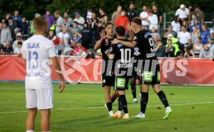 Fussball OEFB Cup. SAK gegen Sturm Graz.   Torjubel Sturm Graz. KLagenfurt, am 22.7.2023.
Foto: Kuess






---
pressefotos, pressefotografie, kuess, qs, qspictures, sport, bild, bilder, bilddatenbank