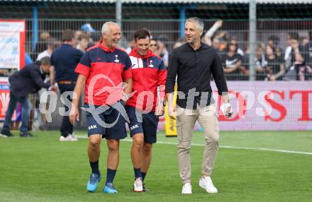 Fussball OEFB Cup. SAK gegen Sturm Graz.  Peter Hrsti, Simon Sadnek, Trainer Darko Djukic. KLagenfurt, am 22.7.2023.
Foto: Kuess






---
pressefotos, pressefotografie, kuess, qs, qspictures, sport, bild, bilder, bilddatenbank