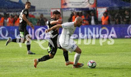 Fussball OEFB Cup. SAK gegen Sturm Graz.  Kristijan Sredojevic,  (SAK),   Otari Kiteishvili (Sturm Graz). KLagenfurt, am 22.7.2023.
Foto: Kuess






---
pressefotos, pressefotografie, kuess, qs, qspictures, sport, bild, bilder, bilddatenbank