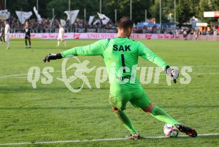 Fussball OEFB Cup. SAK gegen Sturm Graz.  Kristijan Kondic (SAK). KLagenfurt, am 22.7.2023.
Foto: Kuess






---
pressefotos, pressefotografie, kuess, qs, qspictures, sport, bild, bilder, bilddatenbank