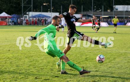 Fussball OEFB Cup. SAK gegen Sturm Graz. Kristijan Kondic,  (SAK),   Leon Grgic  (Sturm Graz). KLagenfurt, am 22.7.2023.
Foto: Kuess






---
pressefotos, pressefotografie, kuess, qs, qspictures, sport, bild, bilder, bilddatenbank