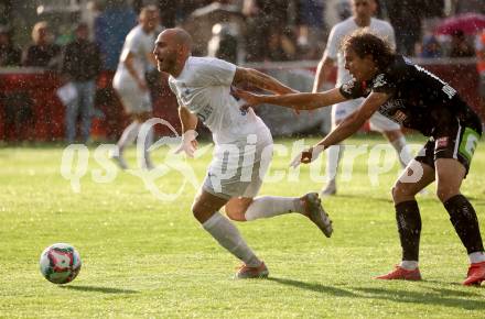 Fussball OEFB Cup. SAK gegen Sturm Graz. Kristijan Sredojevic, (SAK),  Javier Serrano Martinez    (Sturm Graz). KLagenfurt, am 22.7.2023.
Foto: Kuess






---
pressefotos, pressefotografie, kuess, qs, qspictures, sport, bild, bilder, bilddatenbank