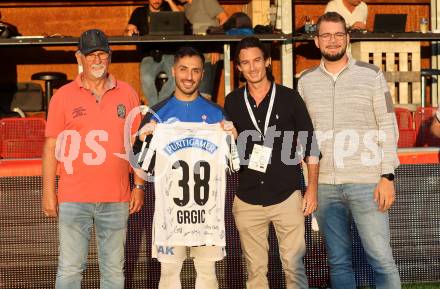 Fussball OEFB Cup. SAK gegen Sturm Graz.  Mirko Oraze, Yosfov Svetlozar Angelov, Claudio Trevisan, Manuel Jug. KLagenfurt, am 22.7.2023.
Foto: Kuess






---
pressefotos, pressefotografie, kuess, qs, qspictures, sport, bild, bilder, bilddatenbank