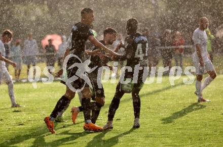 Fussball OEFB Cup. SAK gegen Sturm Graz. Torjubel  Szymon Wlodarczyk, Amadou Dante (Sturm Graz). KLagenfurt, am 22.7.2023.
Foto: Kuess






---
pressefotos, pressefotografie, kuess, qs, qspictures, sport, bild, bilder, bilddatenbank