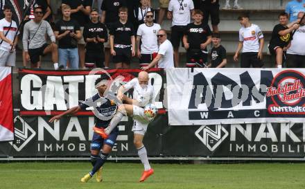 Fussball OEFB Cup. ASK gegen Admira Wacker. Marko Mrsic (ASK), Reinhard Azubuike Young (Admira Wacker). Klagenfurt, am 23.7.2023.
Foto: Kuess
---
pressefotos, pressefotografie, kuess, qs, qspictures, sport, bild, bilder, bilddatenbank