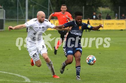 Fussball OEFB Cup. ASK gegen Admira Wacker. Marko Mrsic (ASK), George Davies  (Admira Wacker). Klagenfurt, am 23.7.2023.
Foto: Kuess
---
pressefotos, pressefotografie, kuess, qs, qspictures, sport, bild, bilder, bilddatenbank