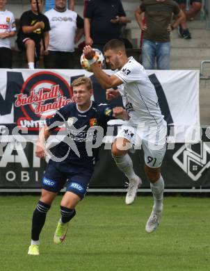 Fussball OEFB Cup. ASK gegen Admira Wacker. Kiril Hristov Ristoskov (ASK), Jakob Tranziska (Admira Wacker). Klagenfurt, am 23.7.2023.
Foto: Kuess
---
pressefotos, pressefotografie, kuess, qs, qspictures, sport, bild, bilder, bilddatenbank