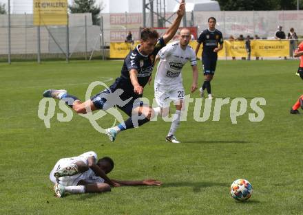 Fussball OEFB Cup. ASK gegen Admira Wacker. Mersei Dieu Nsandi (ASK), Jakob Tranziska (Admira Wacker). Klagenfurt, am 23.7.2023.
Foto: Kuess
---
pressefotos, pressefotografie, kuess, qs, qspictures, sport, bild, bilder, bilddatenbank