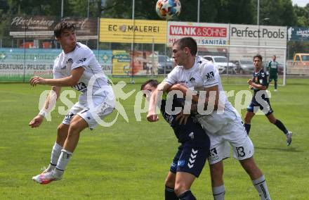 Fussball OEFB Cup. ASK gegen Admira Wacker. Florijan Lampic, Kyrylo Romaniuk (ASK), Stephan Zwierschitz (Admira Wacker). Klagenfurt, am 23.7.2023.
Foto: Kuess
---
pressefotos, pressefotografie, kuess, qs, qspictures, sport, bild, bilder, bilddatenbank