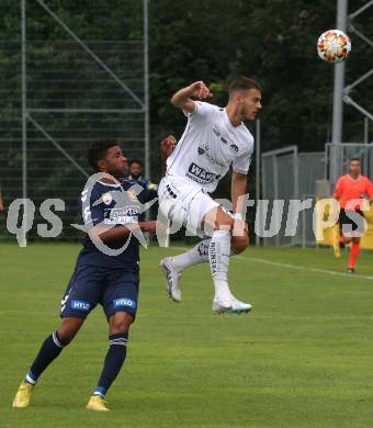 Fussball OEFB Cup. ASK gegen Admira Wacker. Kiril Hristov Ristoskov(ASK), Reinhard Azubuike Young (Admira Wacker). Klagenfurt, am 23.7.2023.
Foto: Kuess
---
pressefotos, pressefotografie, kuess, qs, qspictures, sport, bild, bilder, bilddatenbank