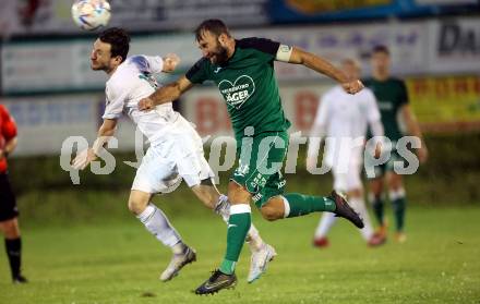 Fussball Kaerntner Liga. Lendorf gegen Landskron.   Mario Zagler (Lendorf),  Julian Brandstaetter   (Landskron). Lendorf, am 4.8.2023.
Foto: Kuess



---
pressefotos, pressefotografie, kuess, qs, qspictures, sport, bild, bilder, bilddatenbank