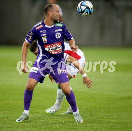 Fussball Bundesliga. SK Austria Klagenfurt gegen WAC.  Rico Benatelli (Klagenfurt).  Klagenfurt, am 9.8.2023.
Foto: Kuess
---
pressefotos, pressefotografie, kuess, qs, qspictures, sport, bild, bilder, bilddatenbank