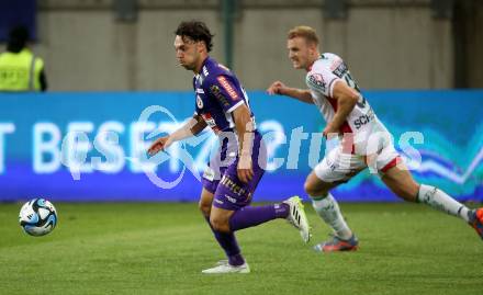 Fussball Bundesliga. SK Austria Klagenfurt gegen WAC.  Simon Straudi,  (Klagenfurt).  Klagenfurt, am 9.8.2023.
Foto: Kuess
---
pressefotos, pressefotografie, kuess, qs, qspictures, sport, bild, bilder, bilddatenbank