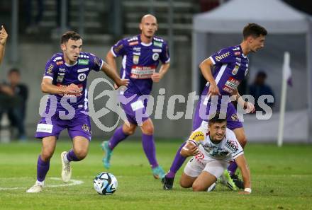 Fussball Bundesliga. SK Austria Klagenfurt gegen WAC.  Andrew Irving (Klagenfurt).  Klagenfurt, am 9.8.2023.
Foto: Kuess
---
pressefotos, pressefotografie, kuess, qs, qspictures, sport, bild, bilder, bilddatenbank