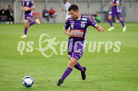 Fussball Bundesliga. SK Austria Klagenfurt gegen WAC.  Till Schumacher (Klagenfurt).  Klagenfurt, am 9.8.2023.
Foto: Kuess
---
pressefotos, pressefotografie, kuess, qs, qspictures, sport, bild, bilder, bilddatenbank