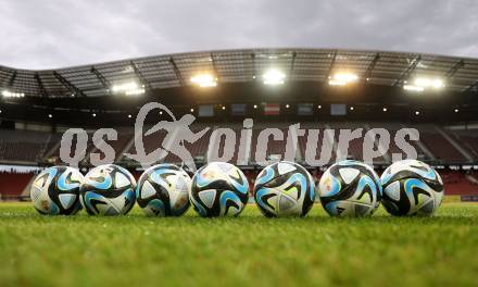 Fussball Bundesliga. SK Austria Klagenfurt gegen WAC.  Feature. Ball, Stadion.  Klagenfurt, am 9.8.2023.
Foto: Kuess
---
pressefotos, pressefotografie, kuess, qs, qspictures, sport, bild, bilder, bilddatenbank