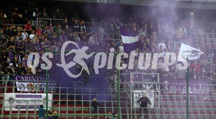 Fussball Bundesliga. SK Austria Klagenfurt gegen WAC.  Fans.  Klagenfurt, am 9.8.2023.
Foto: Kuess
---
pressefotos, pressefotografie, kuess, qs, qspictures, sport, bild, bilder, bilddatenbank