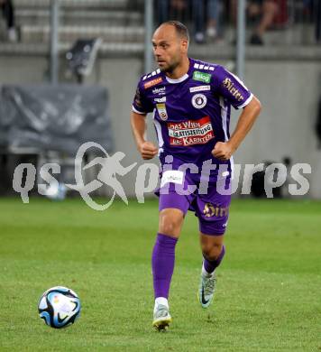 Fussball Bundesliga. SK Austria Klagenfurt gegen WAC. Rico Benatelli  (Klagenfurt).  Klagenfurt, am 9.8.2023.
Foto: Kuess
---
pressefotos, pressefotografie, kuess, qs, qspictures, sport, bild, bilder, bilddatenbank