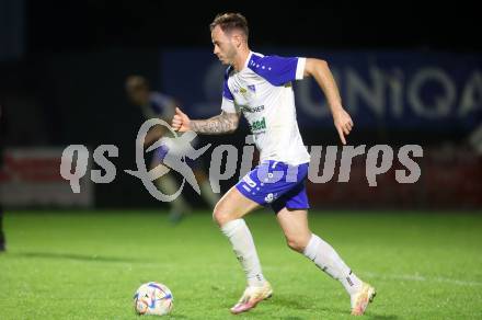 Fussball Kaerntner Liga. Treibach gegen Voelkermarkt.  Kevin Vaschauner  (Treibach). Treibach, am 18.8.2023.
Foto: Kuess
---
pressefotos, pressefotografie, kuess, qs, qspictures, sport, bild, bilder, bilddatenbank