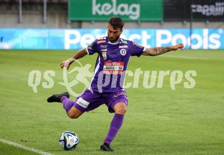 Fussball Bundesliga. SK Austria Klagenfurt gegen Cashpoint SCR Altach.  Kosmas Gkezos  (Klagenfurt).   Klagenfurt, am 19.8.2023.
Foto: Kuess
---
pressefotos, pressefotografie, kuess, qs, qspictures, sport, bild, bilder, bilddatenbank