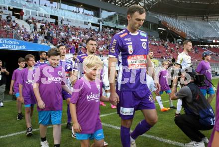 Fussball Bundesliga. SK Austria Klagenfurt gegen Cashpoint SCR Altach.  Andrew Irving  (Klagenfurt).   Klagenfurt, am 19.8.2023.
Foto: Kuess
---
pressefotos, pressefotografie, kuess, qs, qspictures, sport, bild, bilder, bilddatenbank