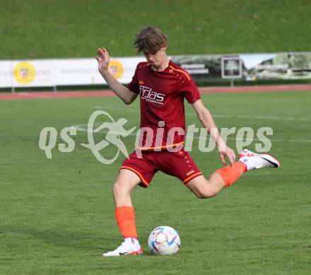 Fussball Unterliga West. Lienz gegen Woelfnitz   Felix Leone Mueller   (Woelfnitz). Lienz am 26.8.2023.
Foto: Kuess
---
pressefotos, pressefotografie, kuess, qs, qspictures, sport, bild, bilder, bilddatenbank