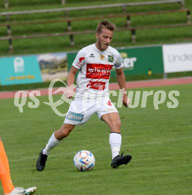 Fussball Unterliga West. Lienz gegen Woelfnitz    Dominic Josef Girstmair  (Lienz). Lienz am 26.8.2023.
Foto: Kuess
---
pressefotos, pressefotografie, kuess, qs, qspictures, sport, bild, bilder, bilddatenbank