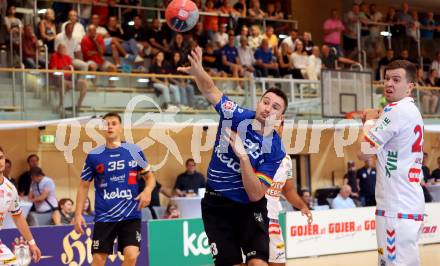 Handball BUndesliga. SC Ferlach gegen HC FIVERS WAT Margareten. Jure Kocbek  (SCF). Ferlach, am 5.9.2023.
Foto: Kuess
---
pressefotos, pressefotografie, kuess, qs, qspictures, sport, bild, bilder, bilddatenbank