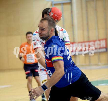 Handball BUndesliga. SC Ferlach gegen HC FIVERS WAT Margareten.  Patrik Leban (SCF). Ferlach, am 5.9.2023.
Foto: Kuess
---
pressefotos, pressefotografie, kuess, qs, qspictures, sport, bild, bilder, bilddatenbank