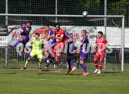 Fussball.  Testspiel. Austria Klagenfurt gegen GAK. Kosmas Gkezos,Phillip Menzel, Turgay Gemicibasi (Klagenfurt), Yannick Oberleitner (GAK).  Viktring, 8.9.2023.
Foto: Kuess
---
pressefotos, pressefotografie, kuess, qs, qspictures, sport, bild, bilder, bilddatenbank