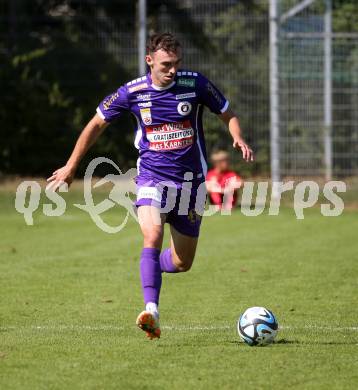 Fussball.  Testspiel. Austria Klagenfurt gegen GAK.  Andrew Irving (Klagenfurt). Viktring, 8.9.2023.
Foto: Kuess
---
pressefotos, pressefotografie, kuess, qs, qspictures, sport, bild, bilder, bilddatenbank