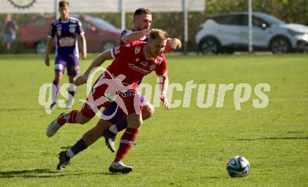 Fussball.  Testspiel. Austria Klagenfurt gegen GAK.  Turgay Gemicibasi, (Klagenfurt),  Markus Rusek  (GAK). Viktring, 8.9.2023.
Foto: Kuess
---
pressefotos, pressefotografie, kuess, qs, qspictures, sport, bild, bilder, bilddatenbank