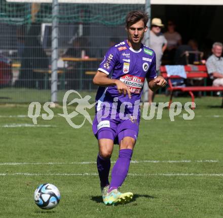 Fussball.  Testspiel. Austria Klagenfurt gegen GAK.  Thorsten Mahrer (Klagenfurt). Viktring, 8.9.2023.
Foto: Kuess
---
pressefotos, pressefotografie, kuess, qs, qspictures, sport, bild, bilder, bilddatenbank