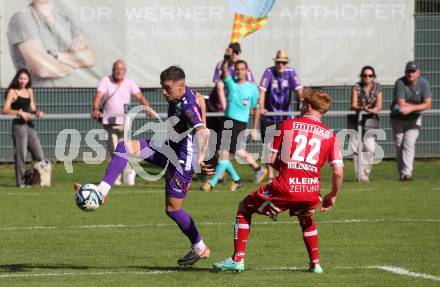 Fussball.  Testspiel. Austria Klagenfurt gegen GAK. Sinan Karweina  (Klagenfurt). Viktring, 8.9.2023.
Foto: Kuess
---
pressefotos, pressefotografie, kuess, qs, qspictures, sport, bild, bilder, bilddatenbank