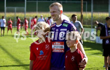 Fussball.  Testspiel. Austria Klagenfurt gegen GAK.  Christopher Cvetko (Klagenfurt). Viktring, 8.9.2023.
Foto: Kuess
---
pressefotos, pressefotografie, kuess, qs, qspictures, sport, bild, bilder, bilddatenbank