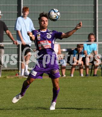 Fussball.  Testspiel. Austria Klagenfurt gegen GAK. Simon Straudi  (Klagenfurt). Viktring, 8.9.2023.
Foto: Kuess
---
pressefotos, pressefotografie, kuess, qs, qspictures, sport, bild, bilder, bilddatenbank